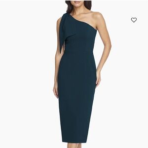 Dress the Population One-Shoulder Teal Dress